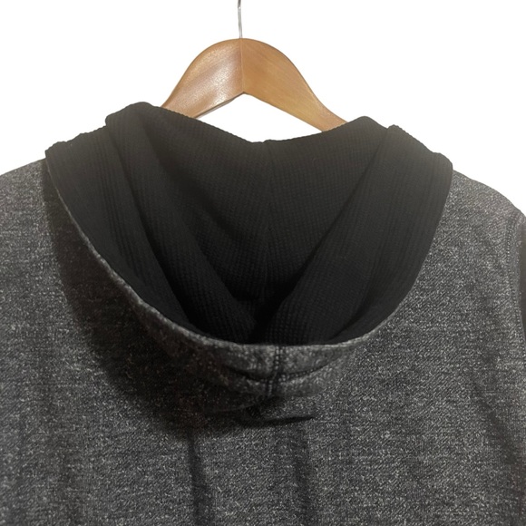 Express Thick Terry Knit Zip Up Grey Hoodie Sweater Size S - Picture 7 of 10
